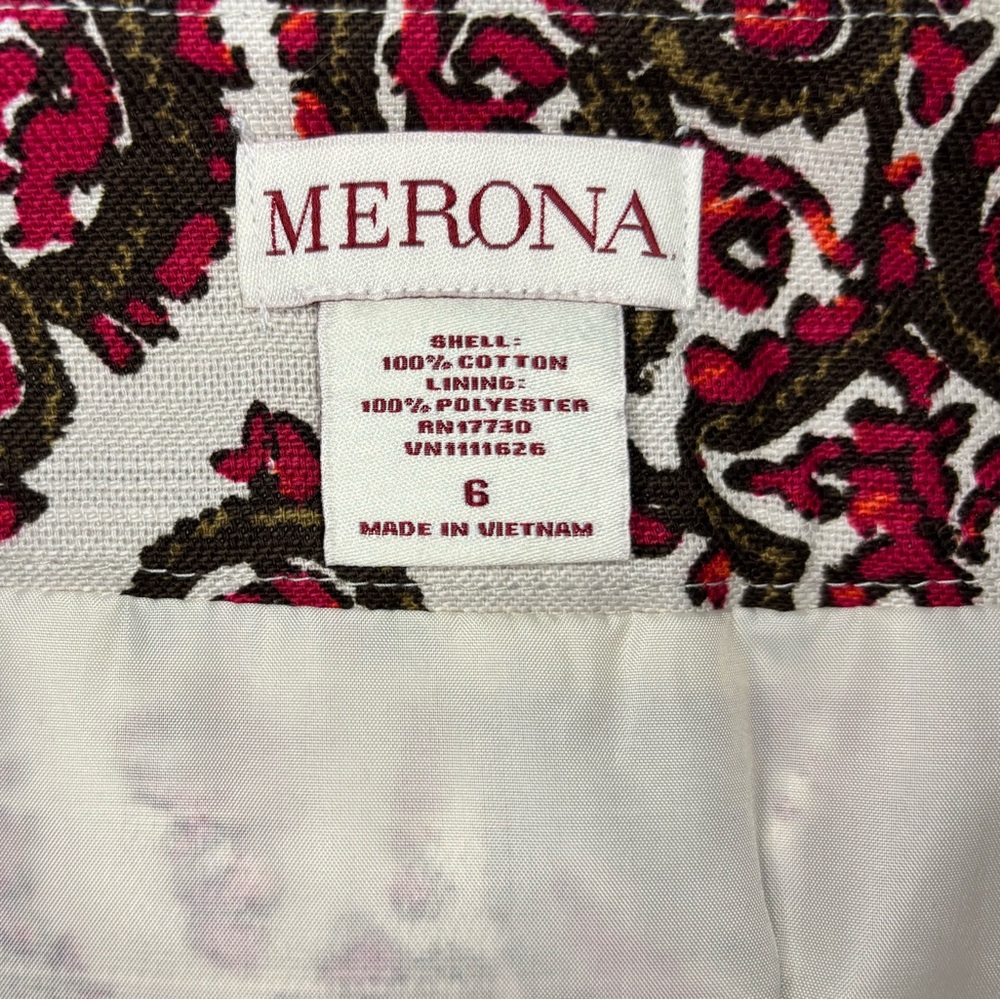 Merona Red and Black Patterned Pencil Skirt NWOT - Picture 2 of 8